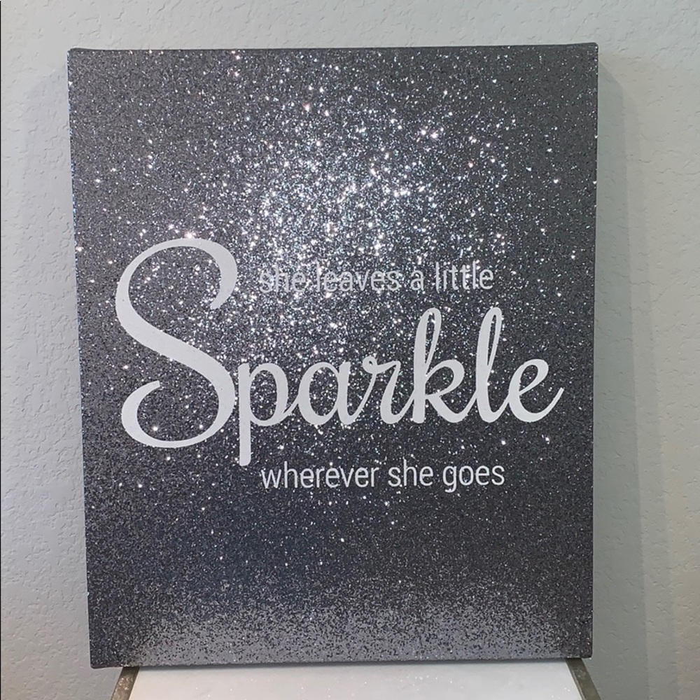 Sparkly canvas art